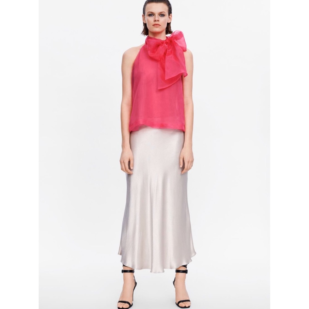 ZARA Satin Skirt